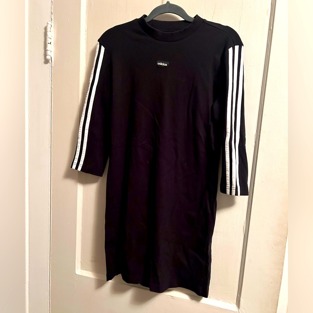 black adidas sweater dress